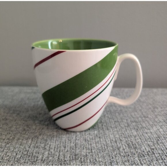 Starbucks Other - Starbucks Holiday 2007 12oz  Coffee Mug, Green/White/Red Candy/Peppermint Stripe